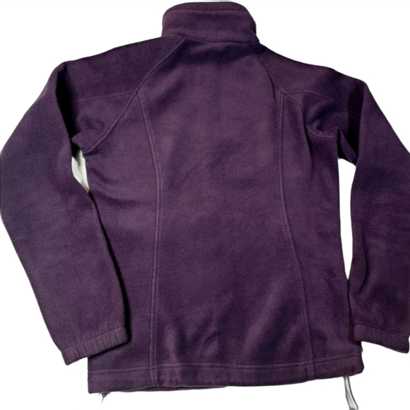 COLUMBIA DEEP PURPLE ZIP UP FLEECE - Picture 3 of 7
